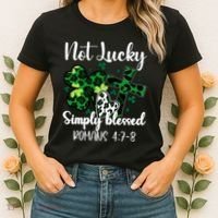 Not Lucky Simply Blessed St PatrickS Day Women's T-Shirt thumb 2