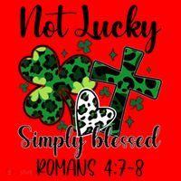 Not Lucky Simply Blessed St PatrickS Day Santa Hat thumb 1
