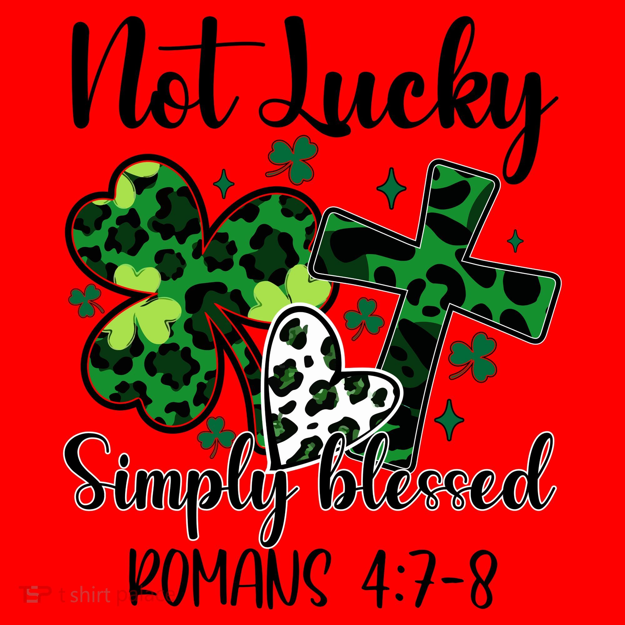 Not Lucky Simply Blessed St PatrickS Day Santa Hat