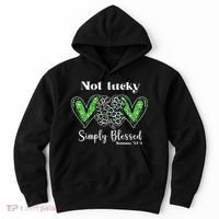 Not Lucky Simply Blessed Clover Hoodie thumb 0