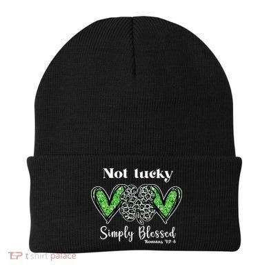 Not Lucky Simply Blessed Clover Beanie