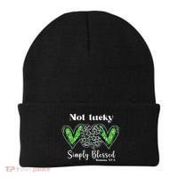Not Lucky Simply Blessed Clover Beanie thumb 0