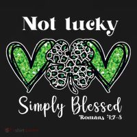 Not Lucky Simply Blessed Clover Pajama Set thumb 2