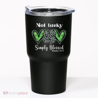 Not Lucky Simply Blessed Clover Tumbler thumb 0