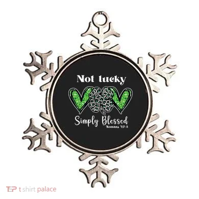 Not Lucky Simply Blessed Clover Ornament