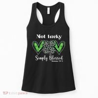 Not Lucky Simply Blessed Clover Women's Tank Top thumb 0