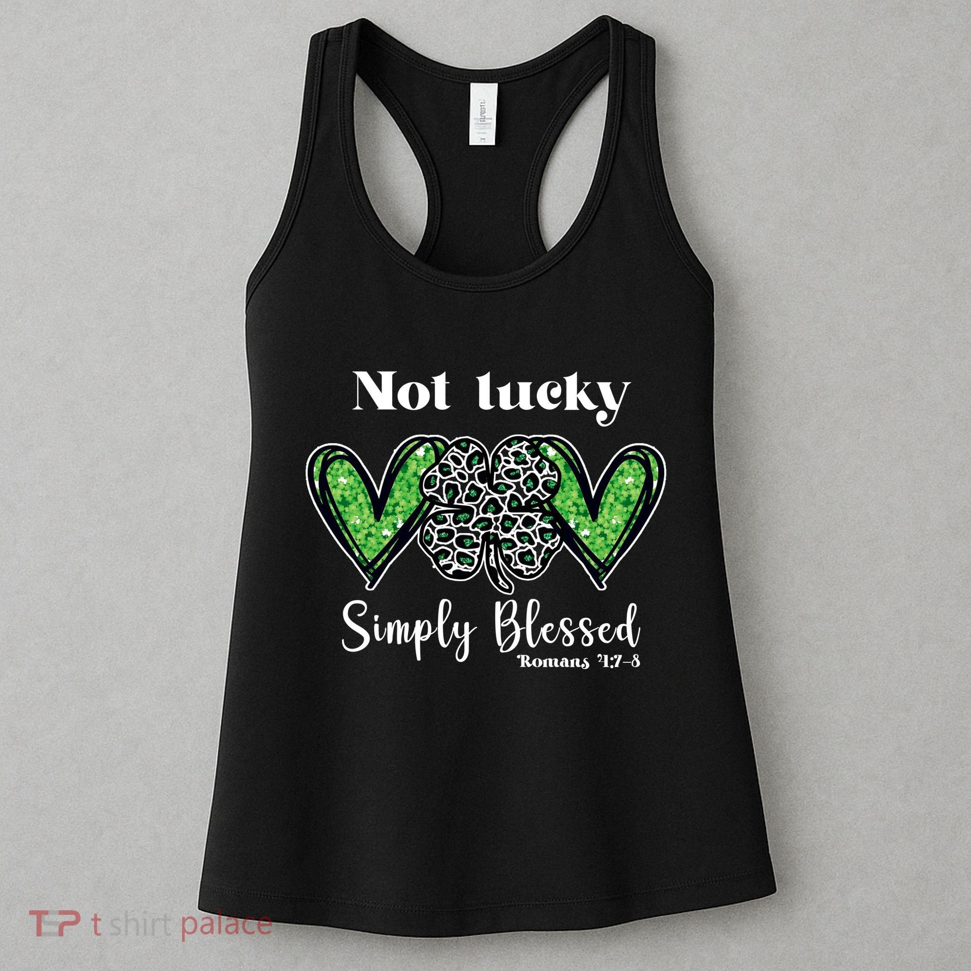 Not Lucky Simply Blessed Clover Women's Tank Top