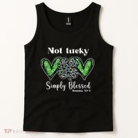 Not Lucky Simply Blessed Clover Tank Top thumb 2