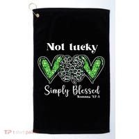 Not Lucky Simply Blessed Clover Golf Towel thumb 0