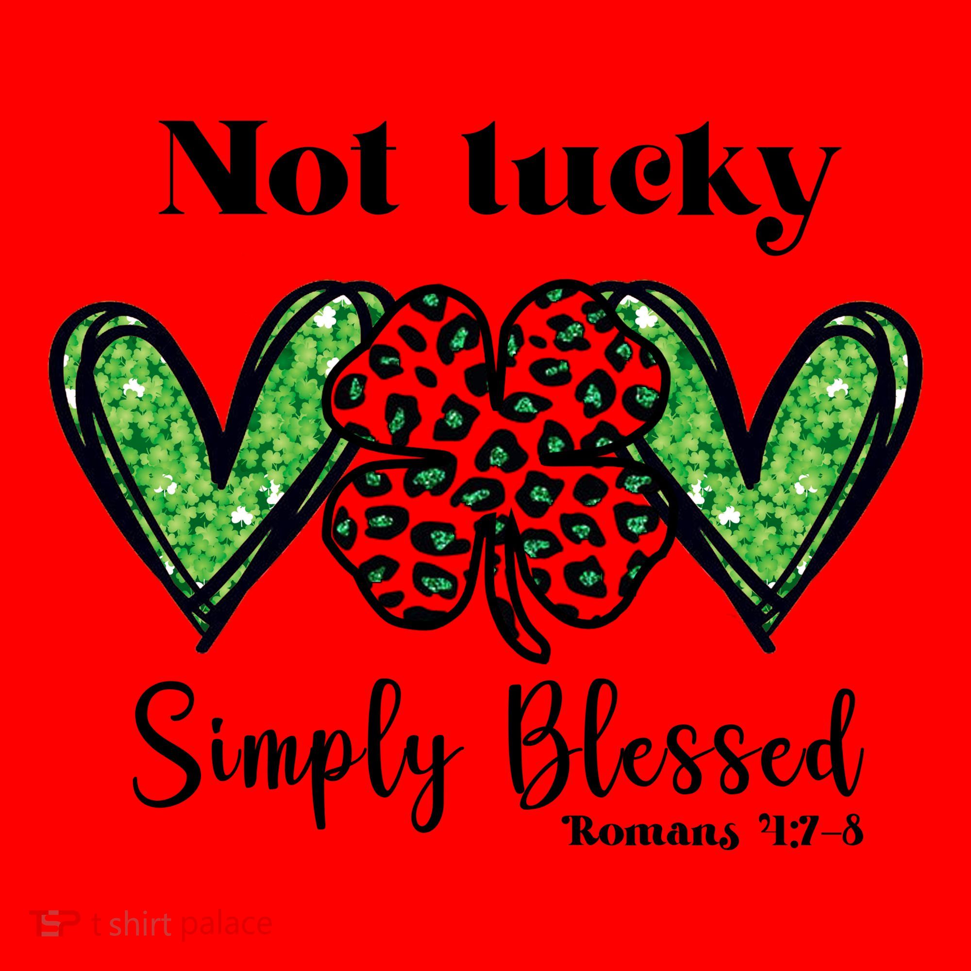 Not Lucky Simply Blessed Clover Santa Hat