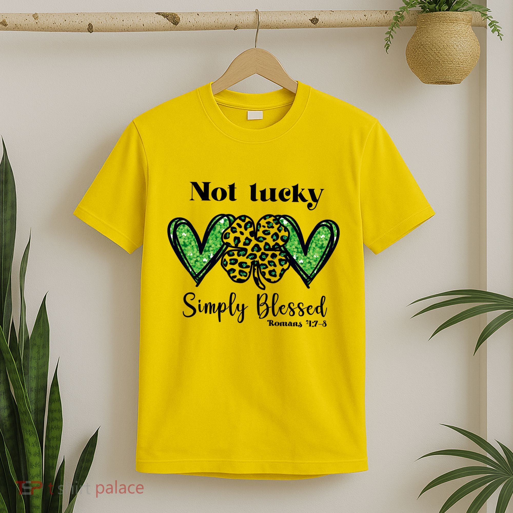 Not Lucky Simply Blessed Clover T-Shirt