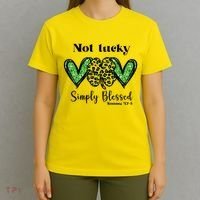 Not Lucky Simply Blessed Clover T-Shirt thumb 4