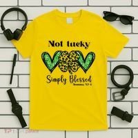 Not Lucky Simply Blessed Clover T-Shirt thumb 5
