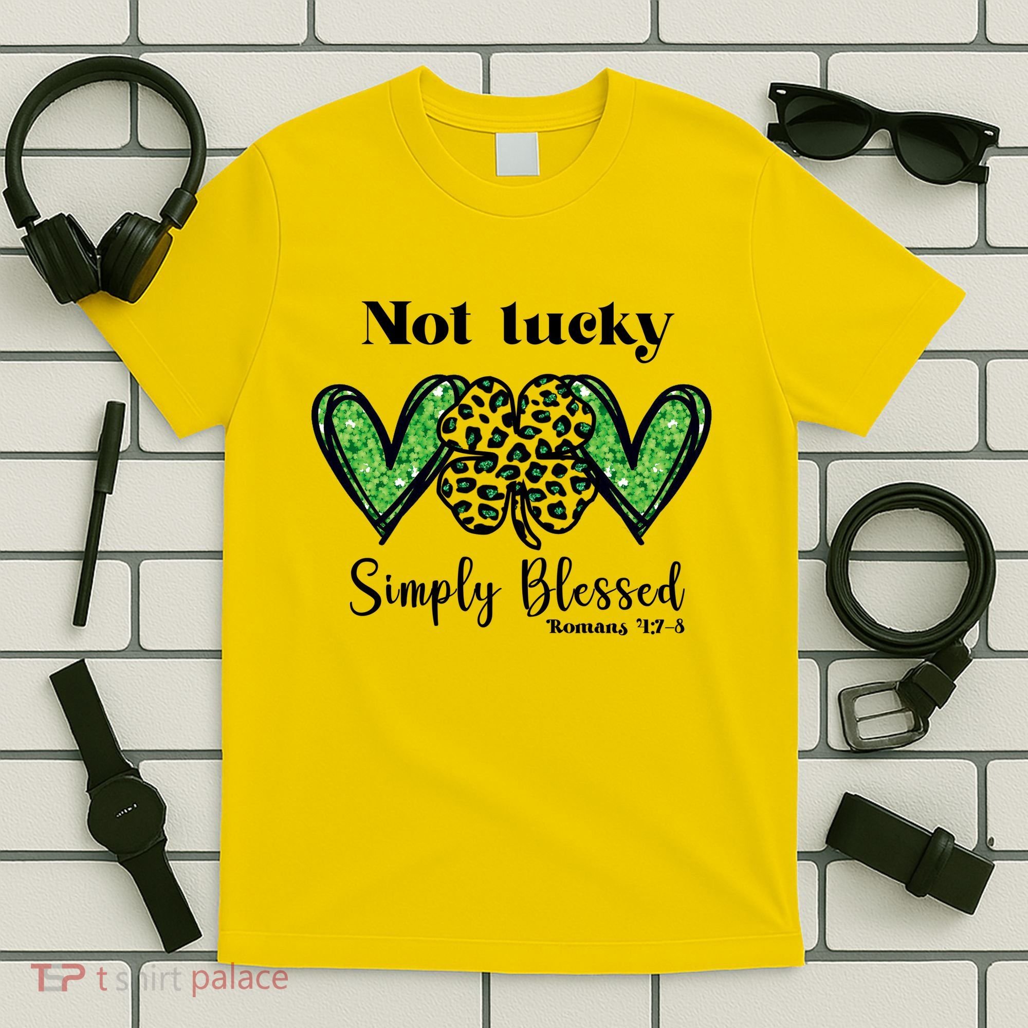 Not Lucky Simply Blessed Clover T-Shirt