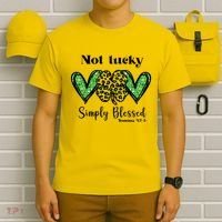 Not Lucky Simply Blessed Clover T-Shirt thumb 6