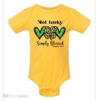 Not Lucky Simply Blessed Clover Baby Bodysuit thumb 0