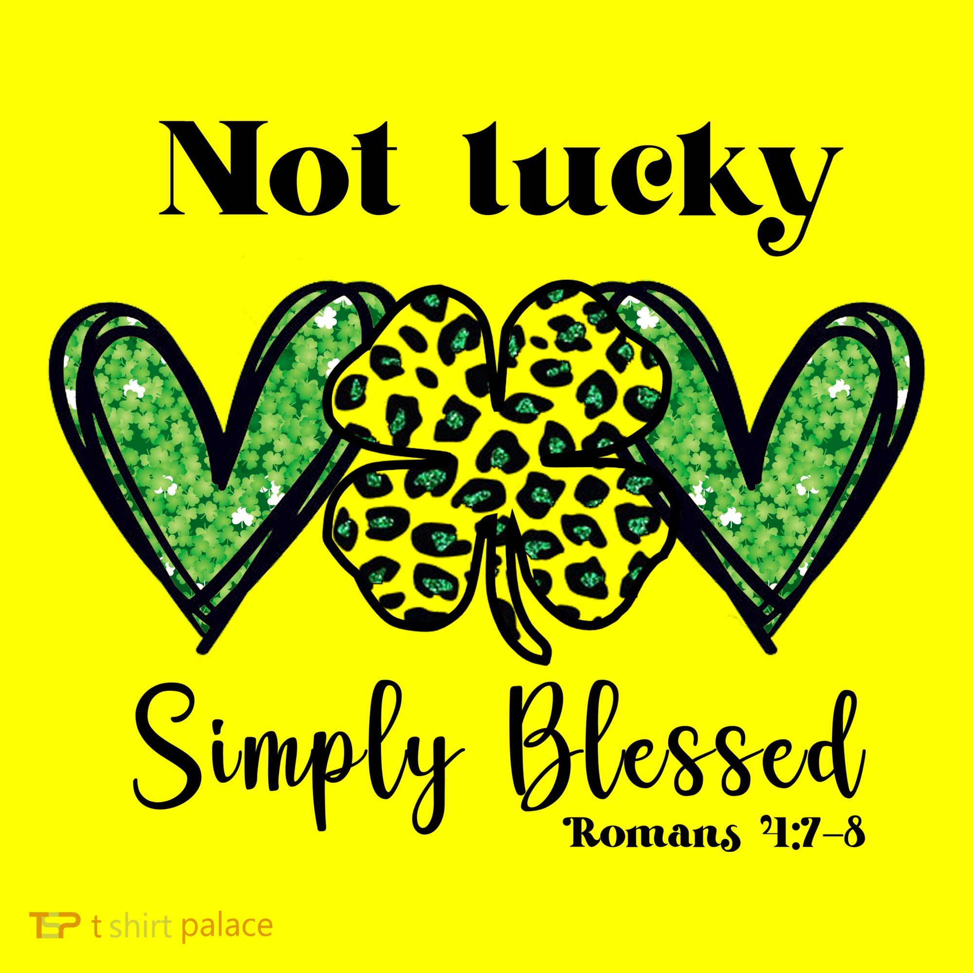 Not Lucky Simply Blessed Clover Baby Bodysuit