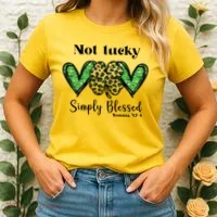 Not Lucky Simply Blessed Clover Women's T-Shirt thumb 2