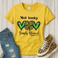 Not Lucky Simply Blessed Clover Women's T-Shirt thumb 3