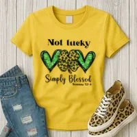 Not Lucky Simply Blessed Clover Women's T-Shirt thumb 3