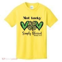 Not Lucky Simply Blessed Clover Kids T-Shirt thumb 0
