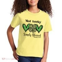 Not Lucky Simply Blessed Clover Kids T-Shirt thumb 2
