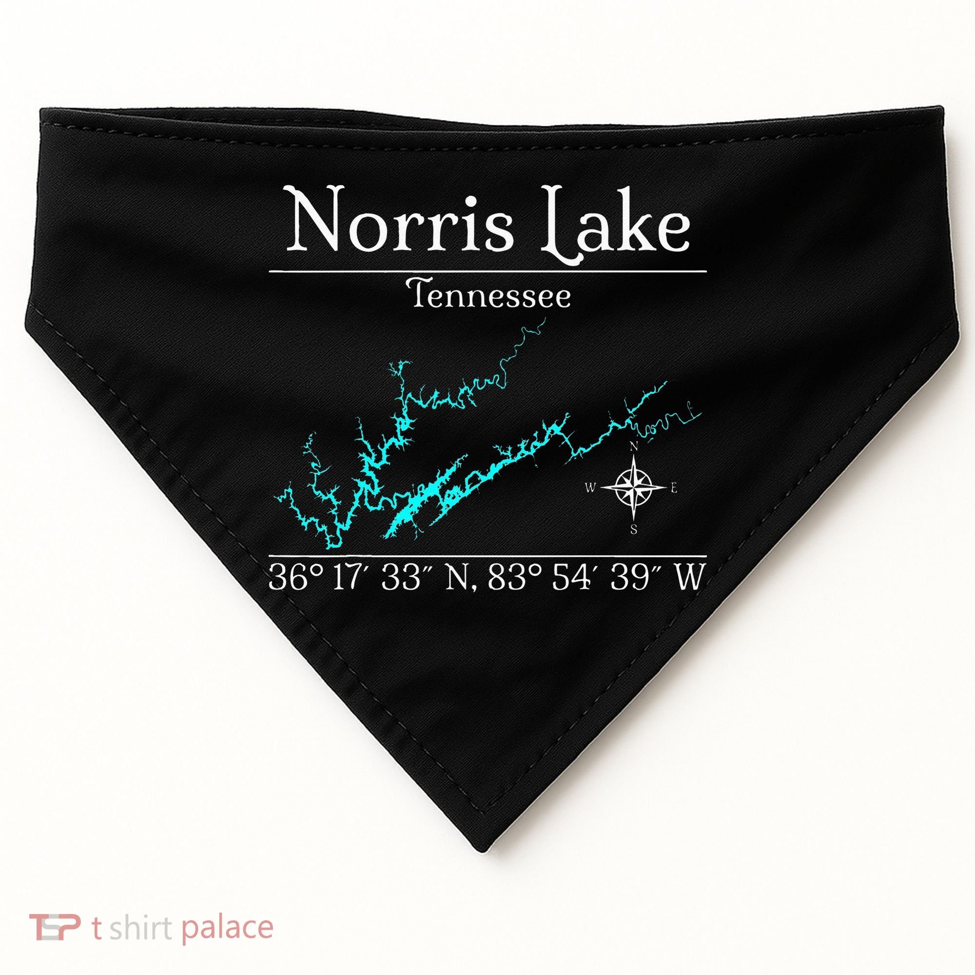 Norris Lake Tennessee USA-Made Doggie Bandana