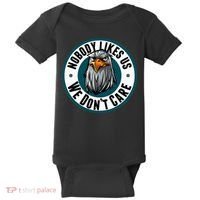 Nobody Likes Us We Don't Care Eagle Baby Bodysuit thumb 0