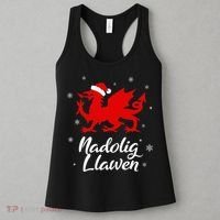 Nadolig Llawen Wales Welsh Cymru Merry Christmas Dragon Women's Tank Top thumb 3