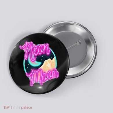 Neon Moon 90s Country Music Button