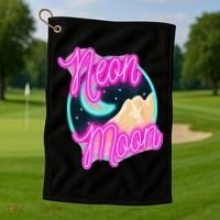 Neon Moon 90s Country Music Golf Towel thumb 1
