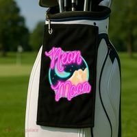 Neon Moon 90s Country Music Golf Towel thumb 2