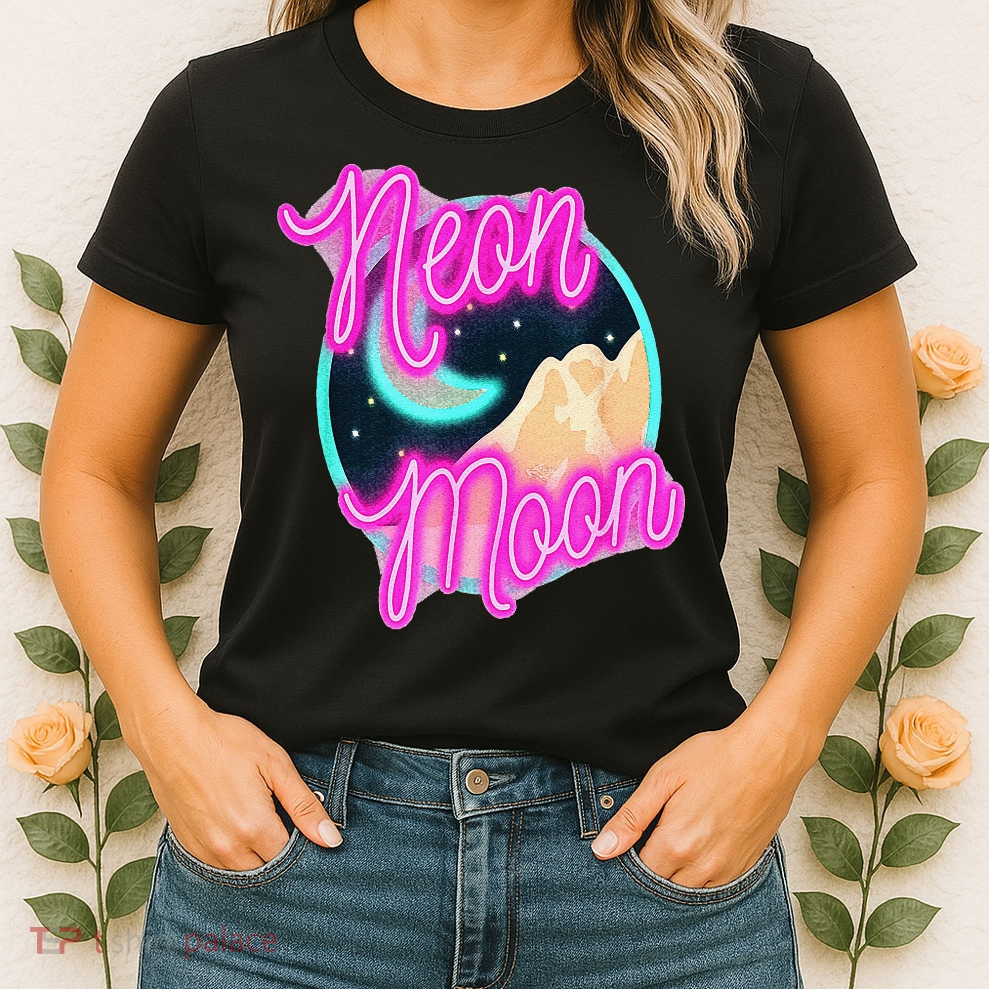 Neon Moon 90s Country Music Women's T-Shirt