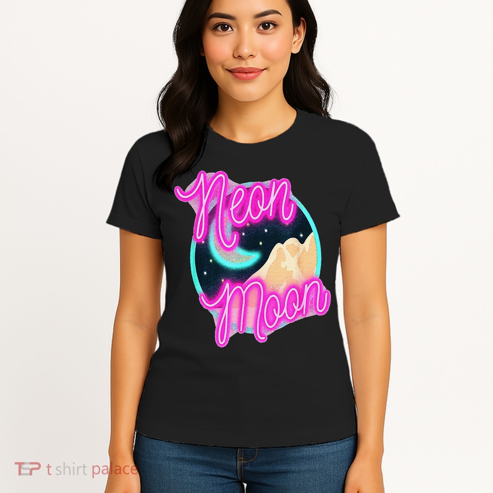 Neon Moon 90s Country Music Women's T-Shirt