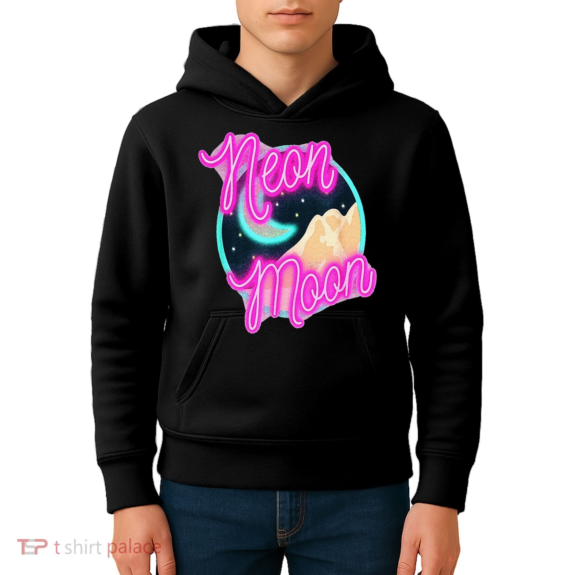 Neon Moon 90s Country Music Kids Hoodie