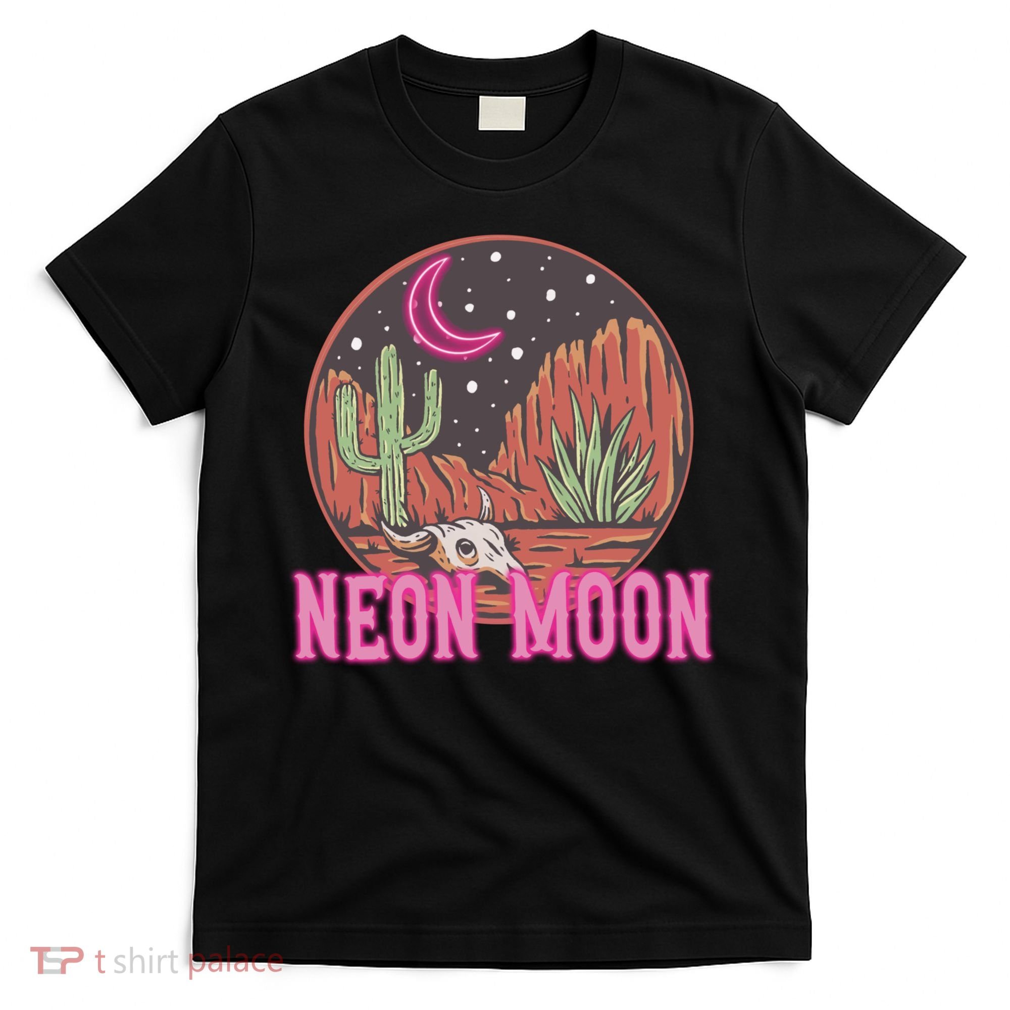 Neon Moon 90s Vintage Retro Country Western Cowboy Cowgirl T-Shirt