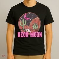 Neon Moon 90s Vintage Retro Country Western Cowboy Cowgirl T-Shirt thumb 3