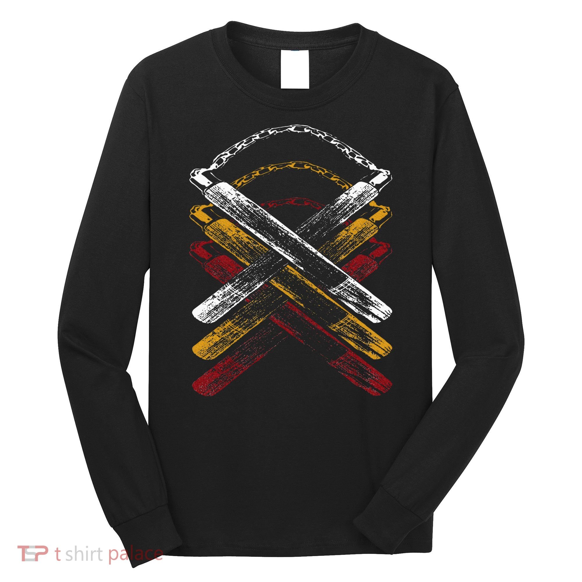 Nunchucks Martial Arts Retro Long Sleeve Shirt