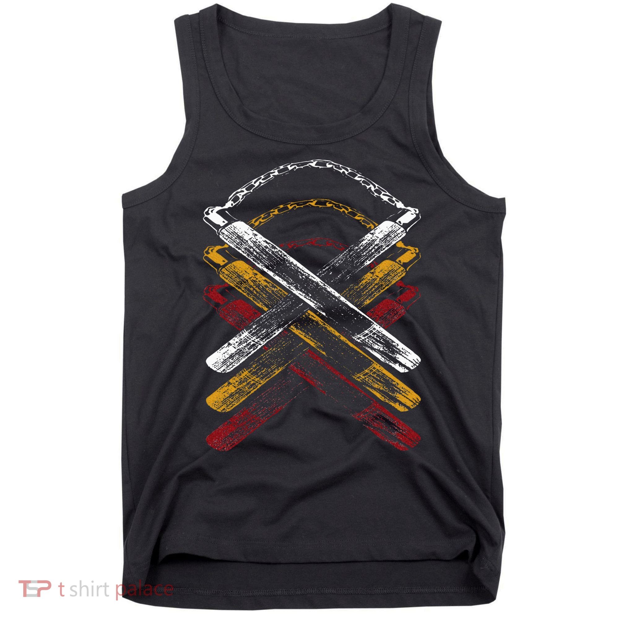 Nunchucks Martial Arts Retro Tank Top