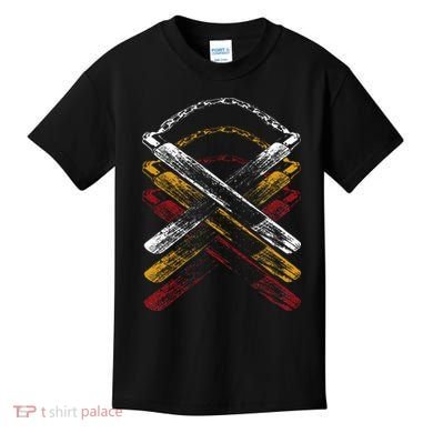 Nunchucks Martial Arts Retro Kids T-Shirt