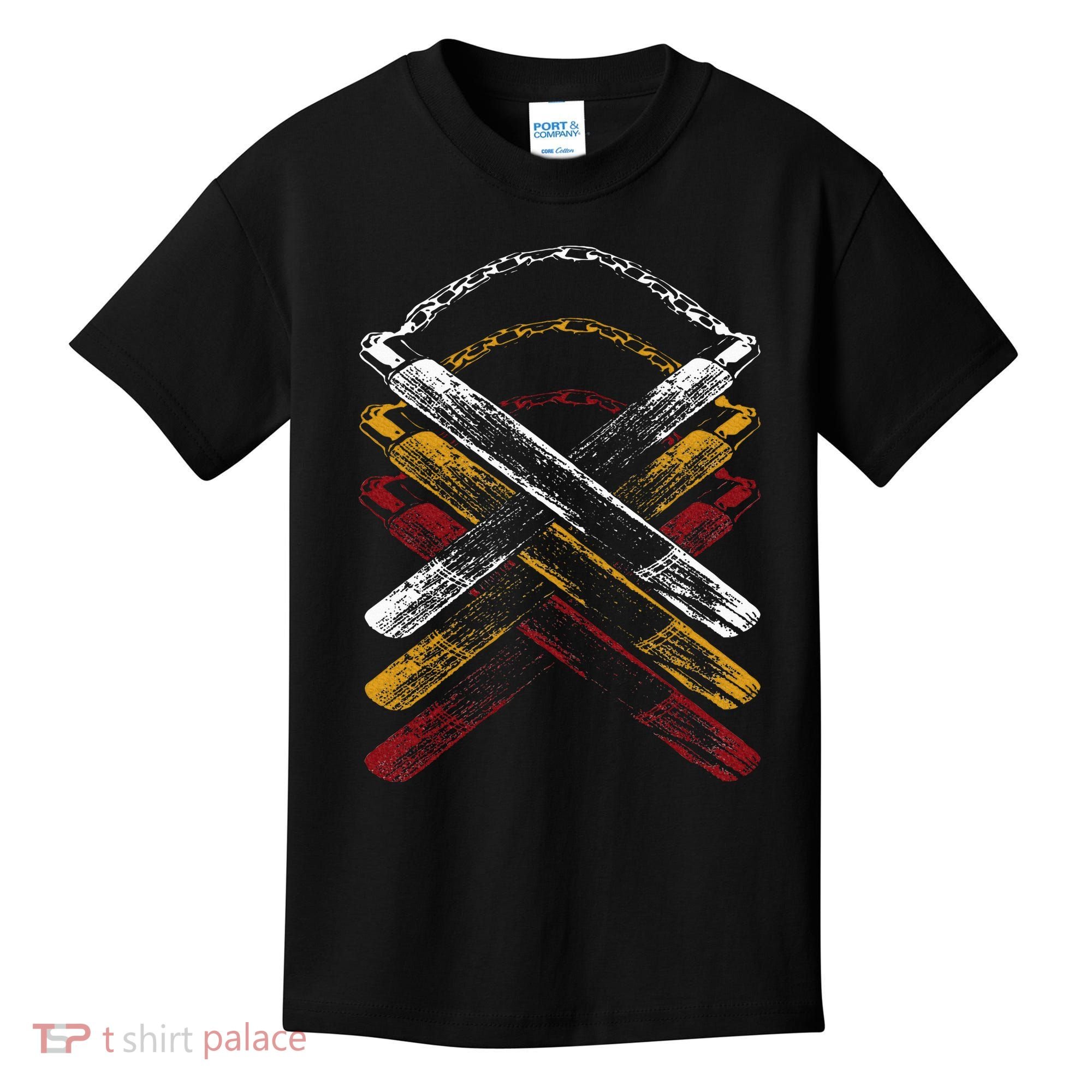 Nunchucks Martial Arts Retro Kids T-Shirt