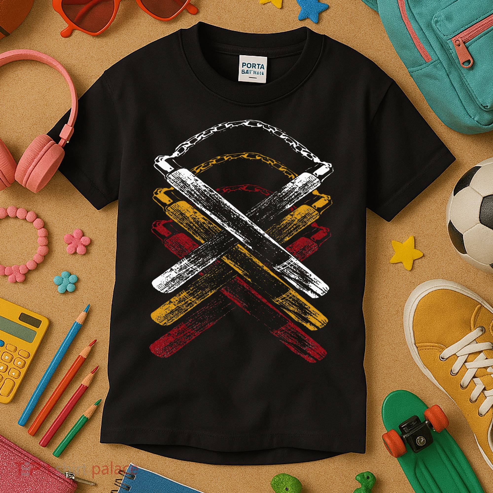 Nunchucks Martial Arts Retro Kids T-Shirt