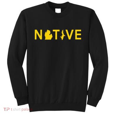 Native Michigander Ann Arbor Blue Yellow Sweatshirt