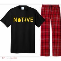 Native Michigander Ann Arbor Blue Yellow Pajama Set thumb 0