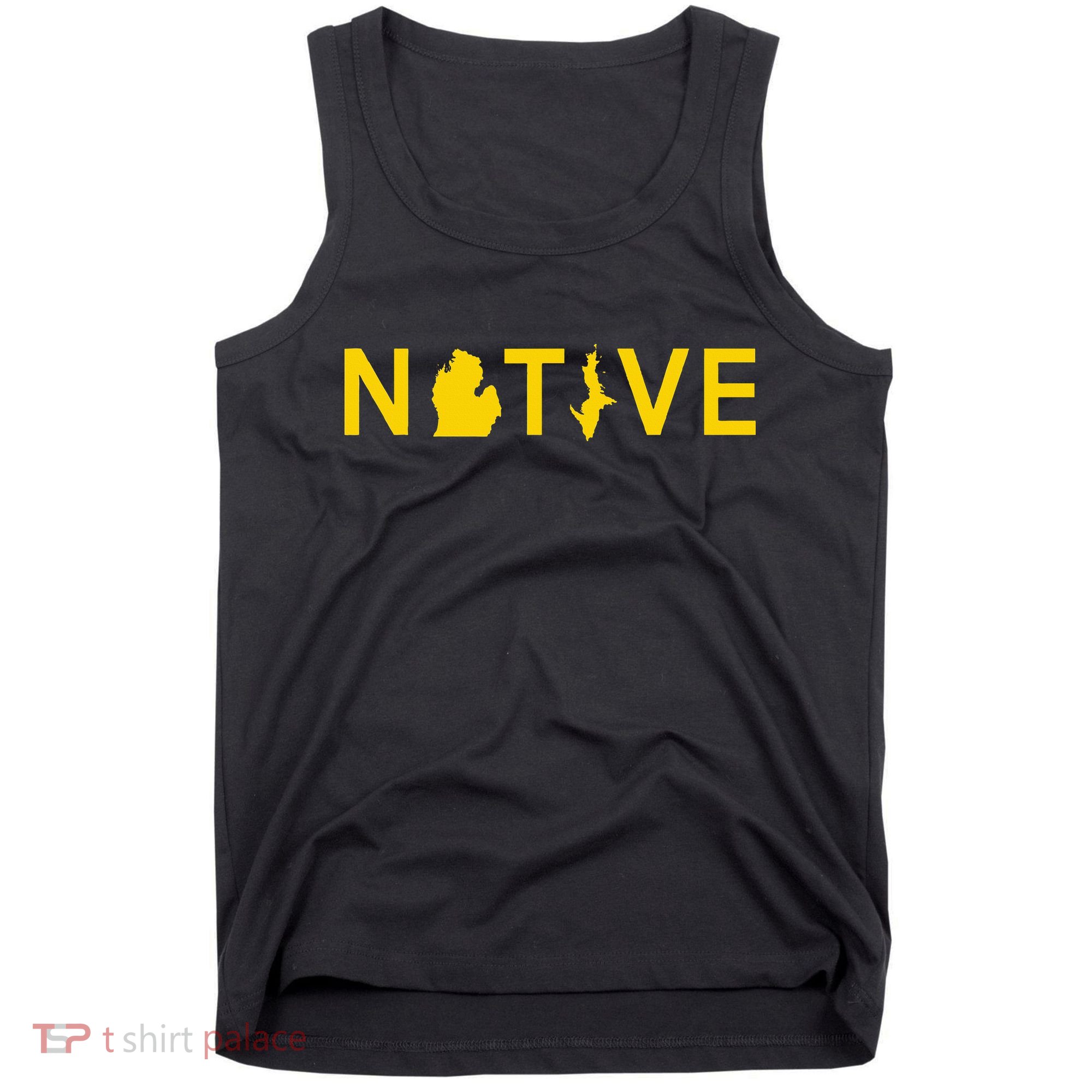 Native Michigander Ann Arbor Blue Yellow Tank Top