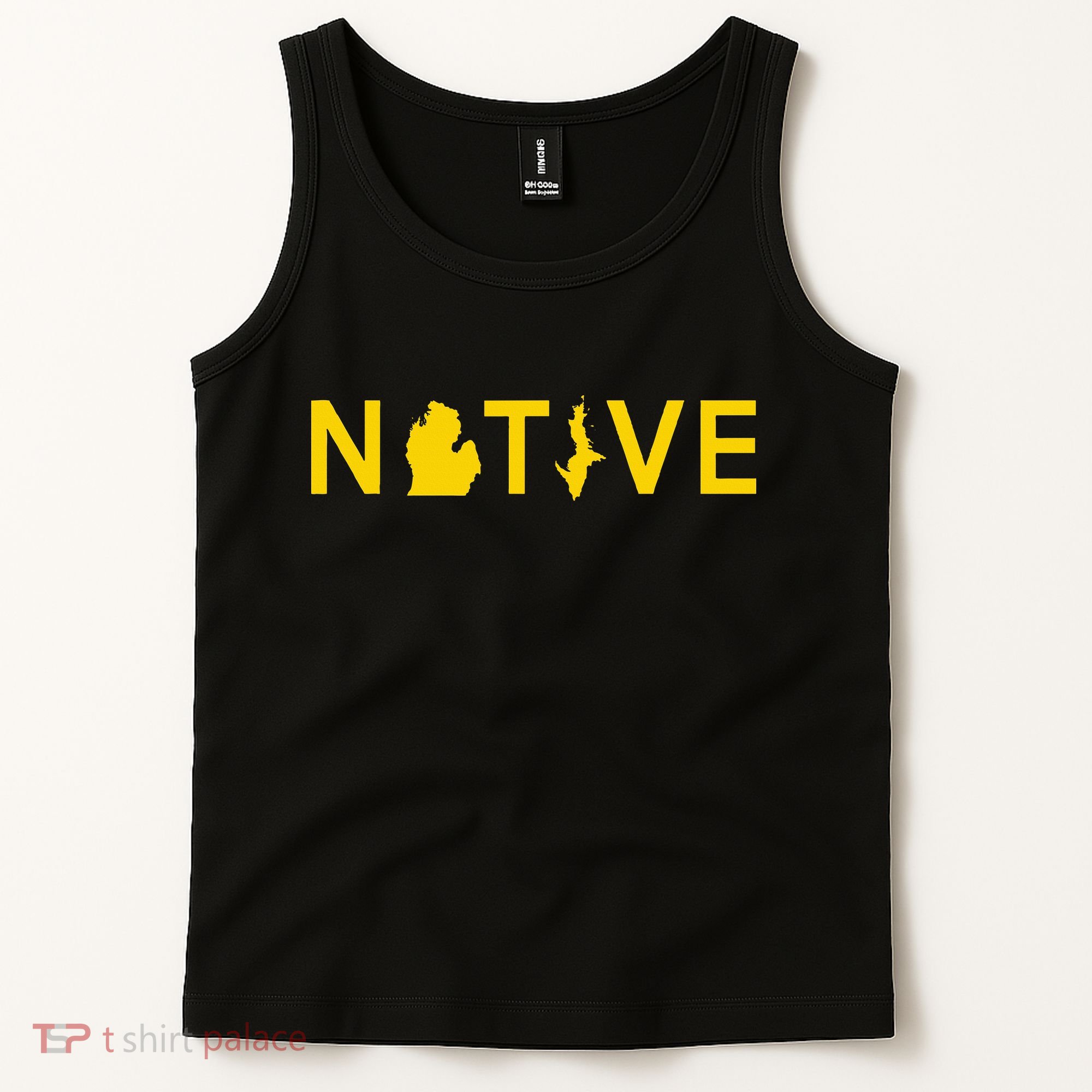 Native Michigander Ann Arbor Blue Yellow Tank Top