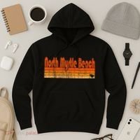North Myrtle Beach Sc Retro 80s Style Hoodie thumb 3