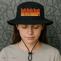 North Myrtle Beach Sc Retro 80s Style Bucket Hat thumb 3