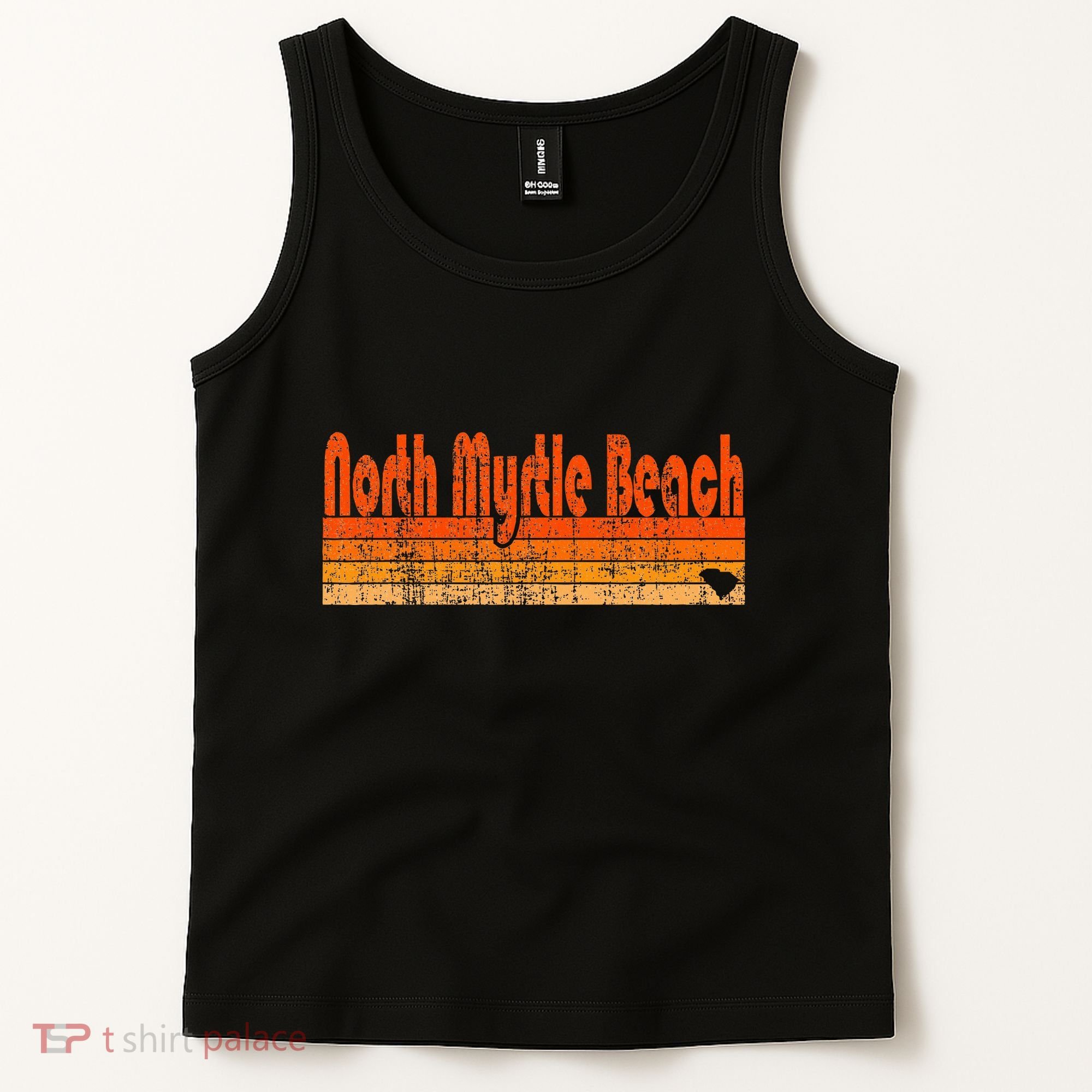 North Myrtle Beach Sc Retro 80s Style Tank Top