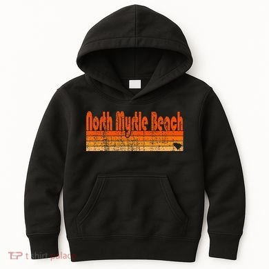 North Myrtle Beach Sc Retro 80s Style Kids Hoodie